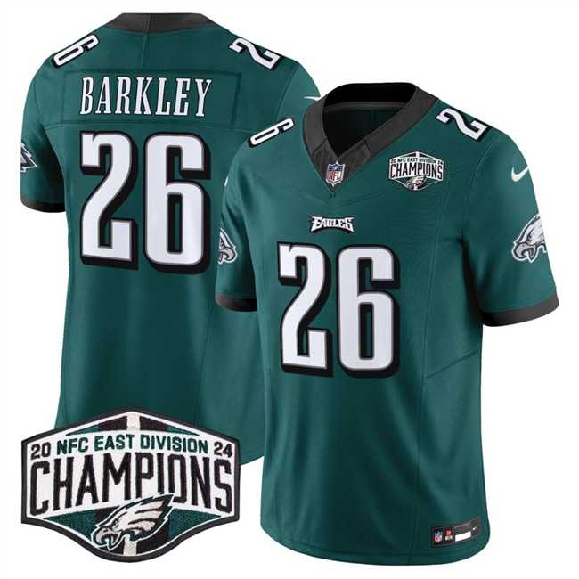 Men%27s Philadelphia Eagles #26 Saquon Barkley Green 2024 NFC East Champions F.U.S.E. Vapor Untouchable Limited Stitched Jersey